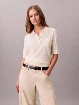 Merino Wool Polo Sweater Merino Wool Polo Sweater