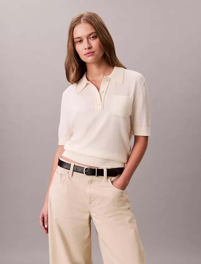 Merino Wool Polo Sweater Merino Wool Polo Sweater