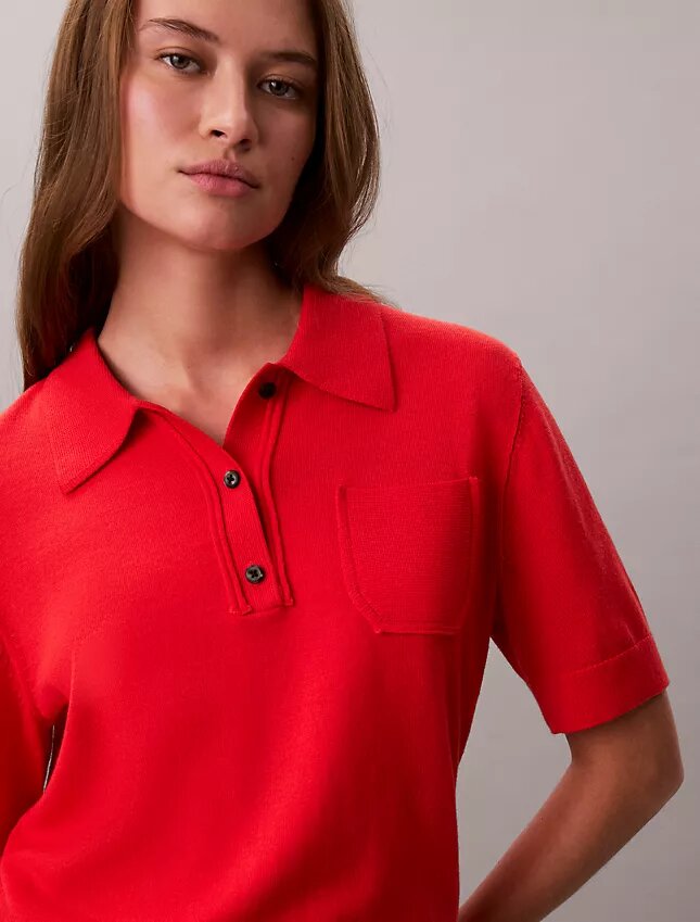 Merino Wool Polo Sweater Merino Wool Polo Sweater