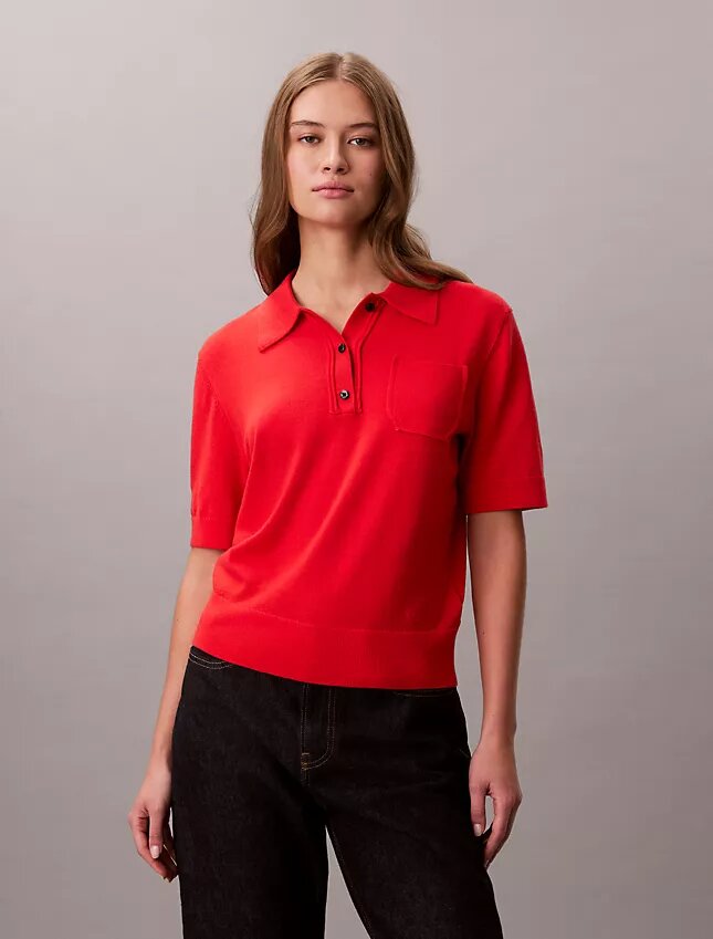 Merino Wool Polo Sweater Merino Wool Polo Sweater