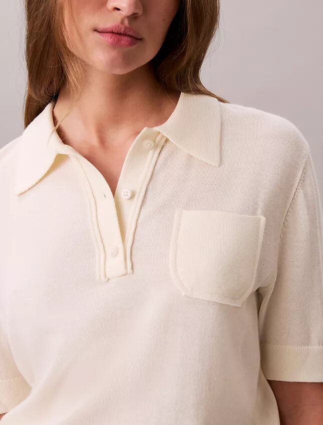 Merino Wool Polo Sweater Merino Wool Polo Sweater
