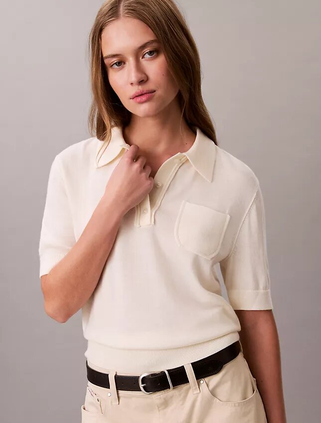 Merino Wool Polo Sweater Merino Wool Polo Sweater