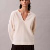 Merino Wool Relaxed V-Neck Sweater Merino Wool Relaxed V-Neck Sweater