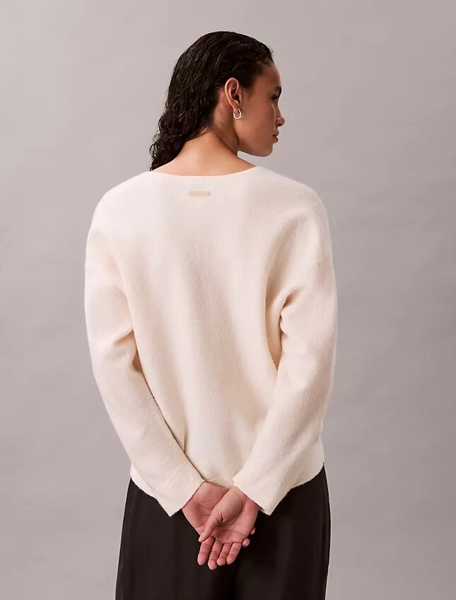 Merino Wool Relaxed V-Neck Sweater Merino Wool Relaxed V-Neck Sweater