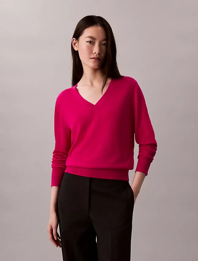Merino Wool V-Neck Sweater Merino Wool V-Neck Sweater