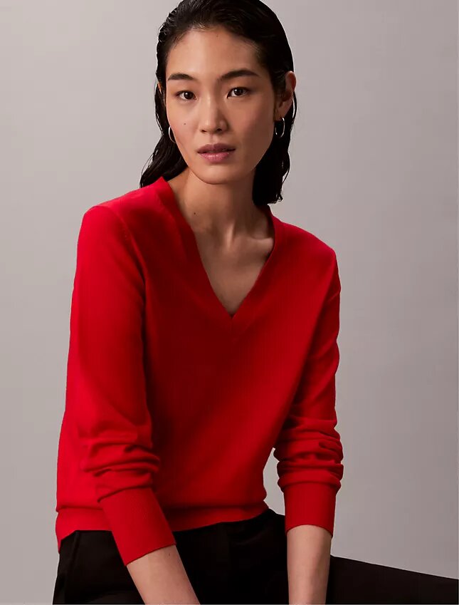 Merino Wool V-Neck Sweater Merino Wool V-Neck Sweater