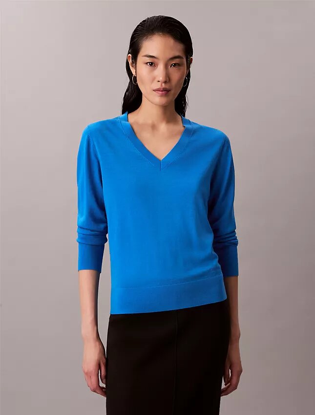 Merino Wool V-Neck Sweater Merino Wool V-Neck Sweater