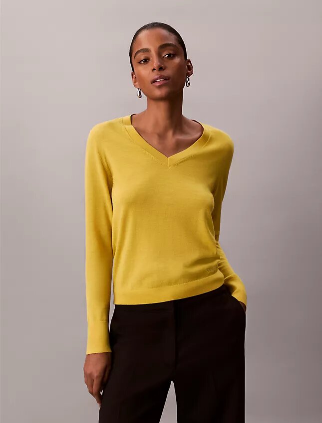 Merino Wool V-Neck Sweater Merino Wool V-Neck Sweater