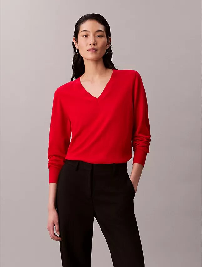 Merino Wool V-Neck Sweater Merino Wool V-Neck Sweater
