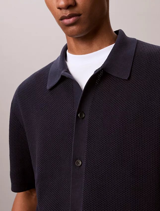 Mesh Stitch Button-Down Sweater Mesh Stitch Button-Down Sweater