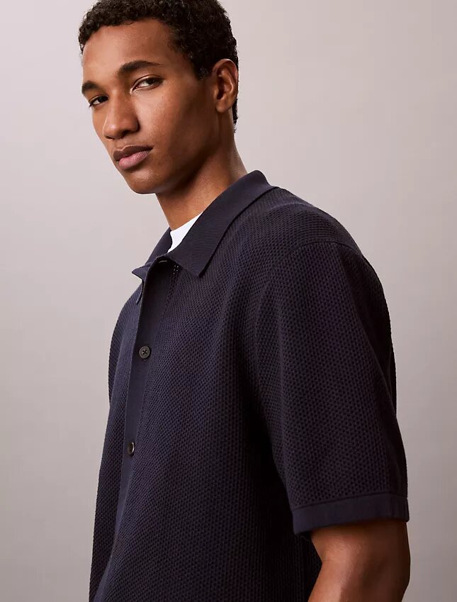 Mesh Stitch Button-Down Sweater Mesh Stitch Button-Down Sweater