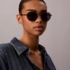 Metal Modified Rectangle Sunglasses