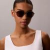 Metal Modified Rectangle Sunglasses Metal Modified Rectangle Sunglasses