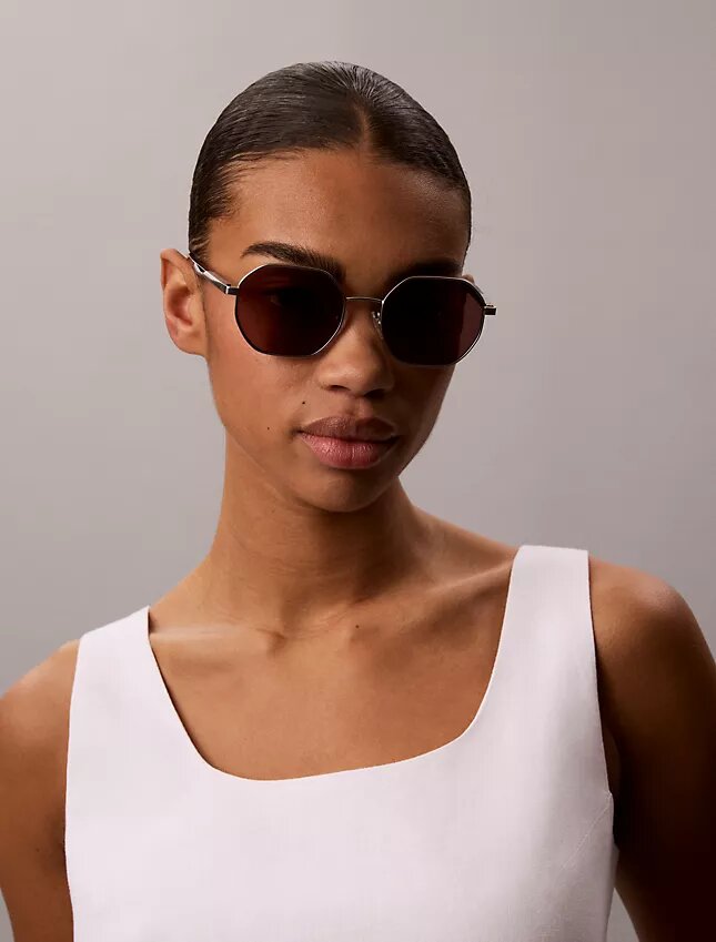 Metal Modified Rectangle Sunglasses Metal Modified Rectangle Sunglasses