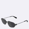 Metal Slim Modified Rectangle Sunglasses