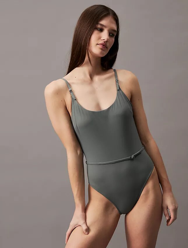 Micro Belt Low Back One Piece Swimsuit Micro Belt Low Back One Piece Swimsuit