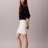 Micro Cable Knit Mini Skirt