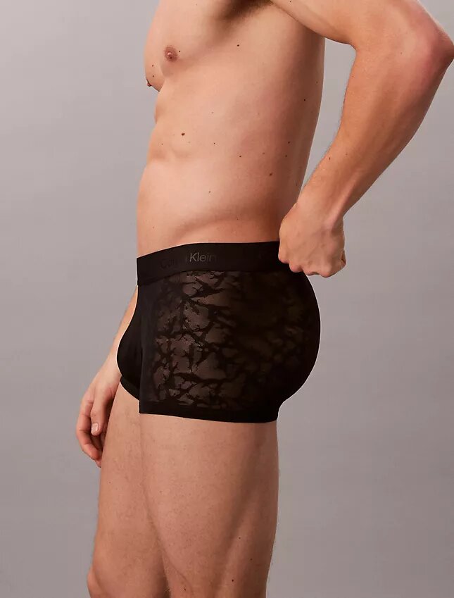 Microfiber Lace Low Rise Trunk Microfiber Lace Low Rise Trunk