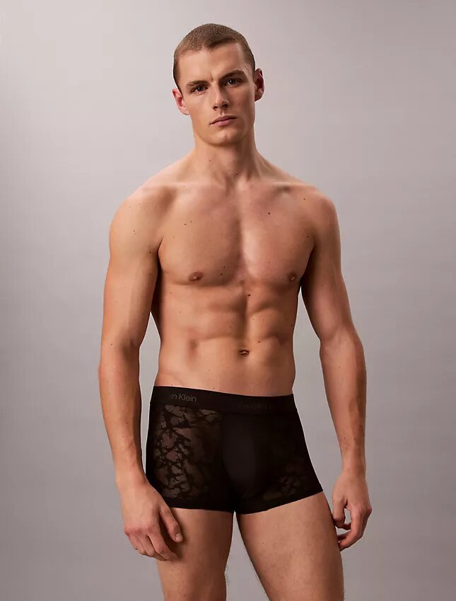 Microfiber Lace Low Rise Trunk Microfiber Lace Low Rise Trunk