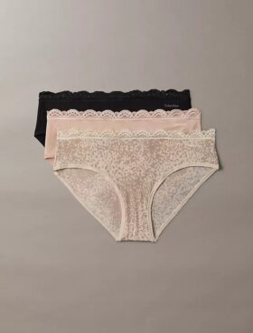 Microfiber Stretch with Lace 3-Pack Hipster