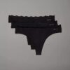 Microfiber Stretch with Lace 3-Pack Thong Microfiber Stretch with Lace 3-Pack Thong