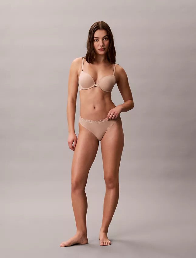 Microfiber Stretch with Lace Thong Microfiber Stretch with Lace Thong