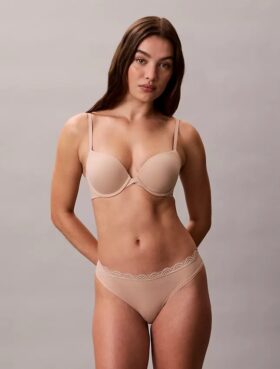 Microfiber Stretch with Lace Thong