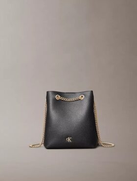 Minimal Monogram Bucket Bag