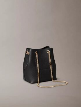 Minimal Monogram Bucket Bag