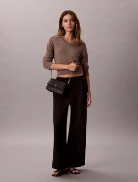 Minimal Monogram Flap Phone Crossbody Bag