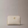 Minimal Monogram Zip Flap Wallet
