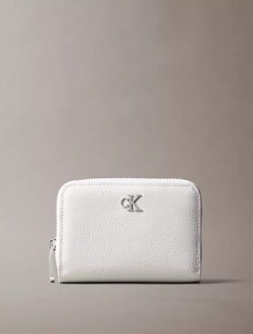 Minimal Monogram Zip Flap Wallet