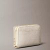 Minimal Monogram Zip Flap Wallet