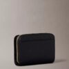 Minimal Monogram Zip Flap Wallet
