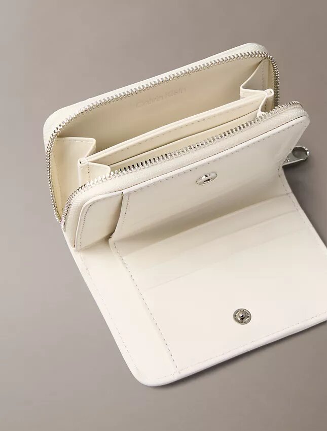 Minimal Monogram Zip Flap Wallet Minimal Monogram Zip Flap Wallet