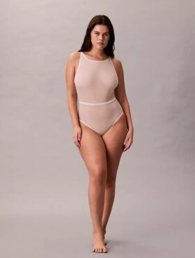 Minimalist Mesh Shapewear Bodysuit