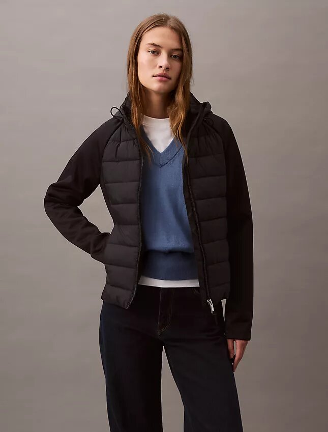 Mixed Media Puffer Jacket Mixed Media Puffer Jacket