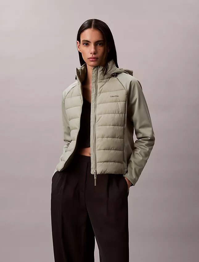 Mixed Media Puffer Jacket Mixed Media Puffer Jacket