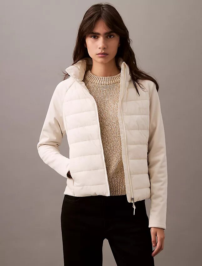 Mixed Media Puffer Jacket Mixed Media Puffer Jacket
