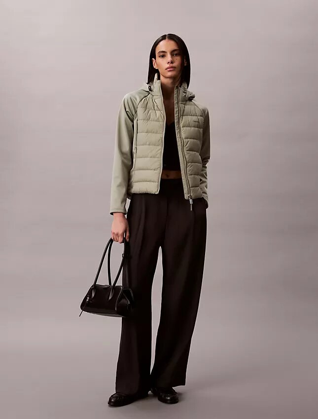 Mixed Media Puffer Jacket Mixed Media Puffer Jacket