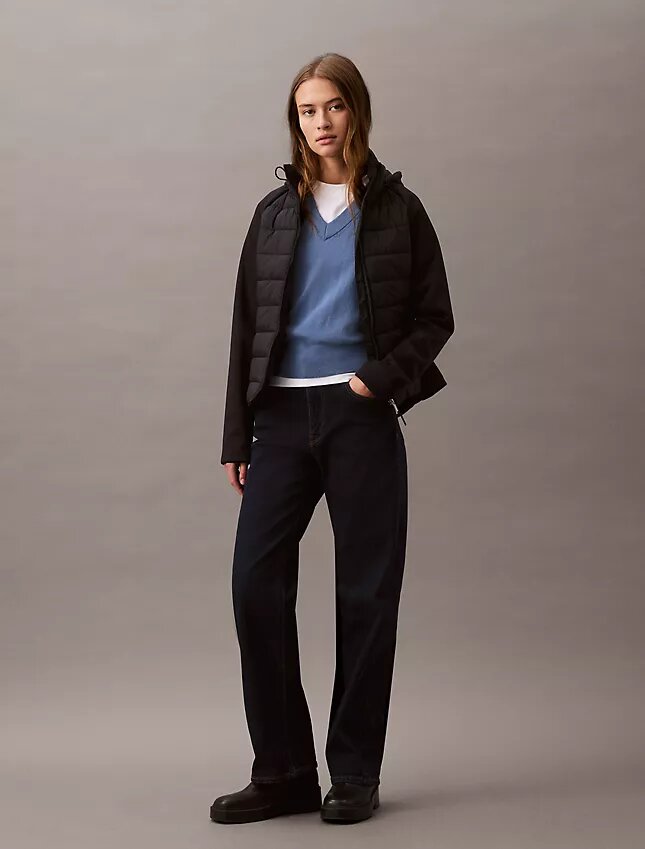 Mixed Media Puffer Jacket Mixed Media Puffer Jacket