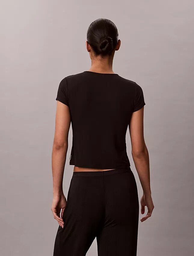 Modal Stretch Drop Needle Baby Tee Modal Stretch Drop Needle Baby Tee