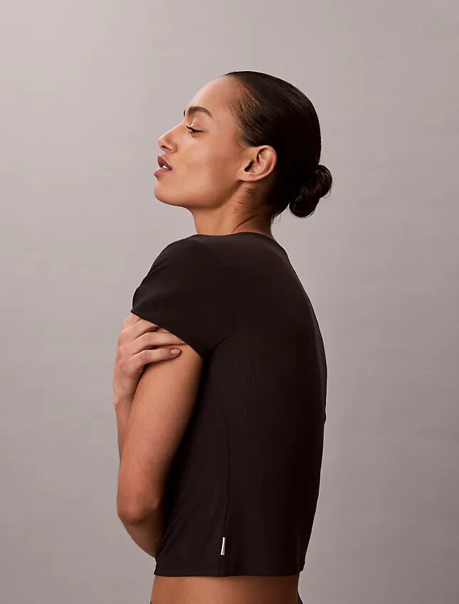 Modal Stretch Drop Needle Baby Tee Modal Stretch Drop Needle Baby Tee
