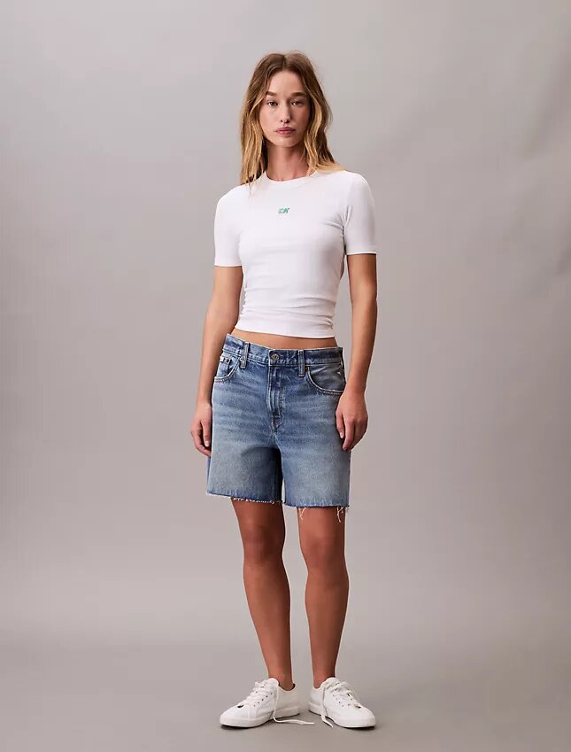 Modal Stretch Monogram Logo Graphic Slim T-Shirt Modal Stretch Monogram Logo Graphic Slim T-Shirt