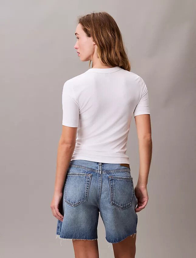 Modal Stretch Monogram Logo Graphic Slim T-Shirt Modal Stretch Monogram Logo Graphic Slim T-Shirt