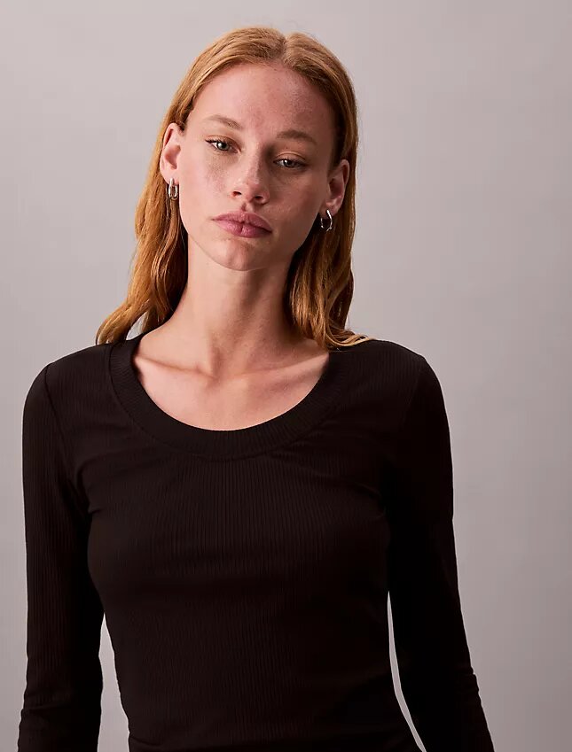 Modal Stretch Rib Slim T-Shirt Modal Stretch Rib Slim T-Shirt