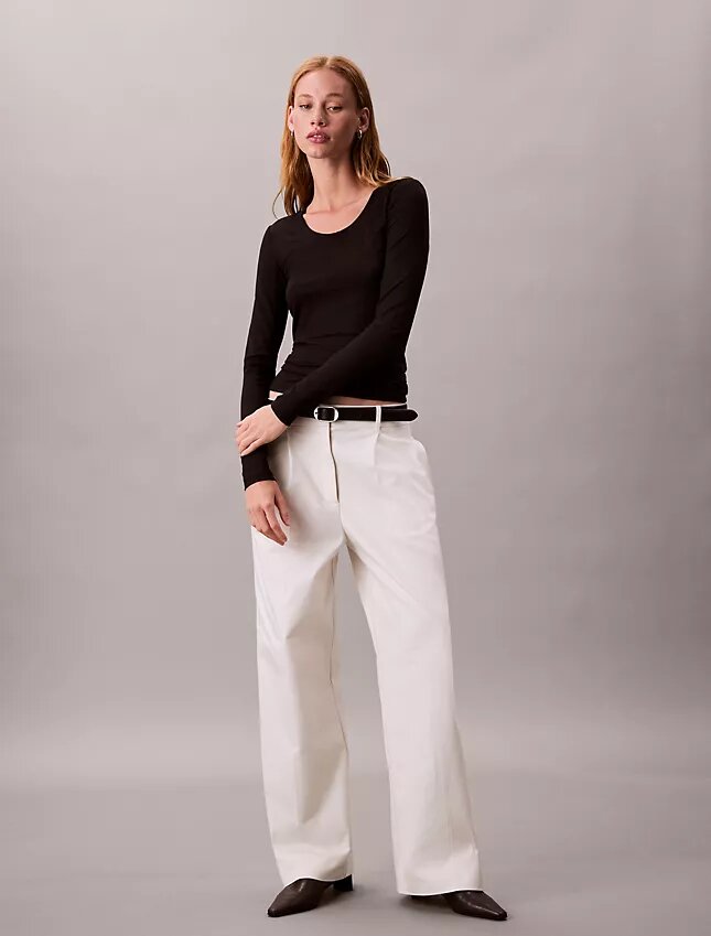 Modal Stretch Rib Slim T-Shirt Modal Stretch Rib Slim T-Shirt