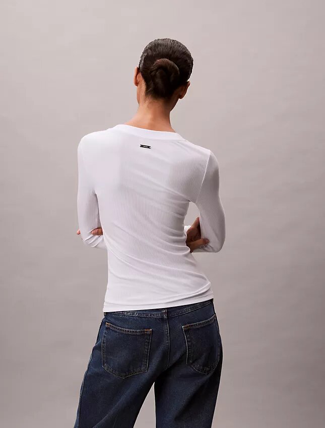 Modal Stretch Rib Slim T-Shirt Modal Stretch Rib Slim T-Shirt