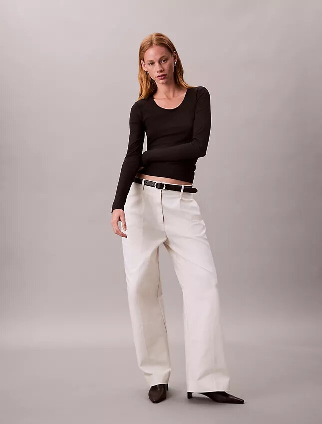 Modal Stretch Rib Slim T-Shirt Modal Stretch Rib Slim T-Shirt