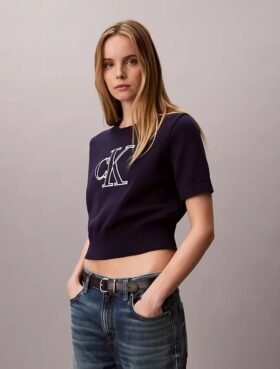 Monogram Cropped Sweater